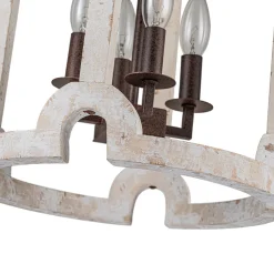 Farmhouse Wood Cylinder Pendant Light