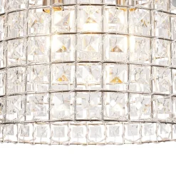 French Antique Brass Crystal Cage Chandelier