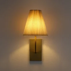 French Elegant 1-Light Pleated Fabric Wall Lamp