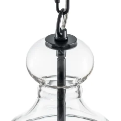 French Farmhouse 1-Light Glass Bell Kitchen Pendant Light