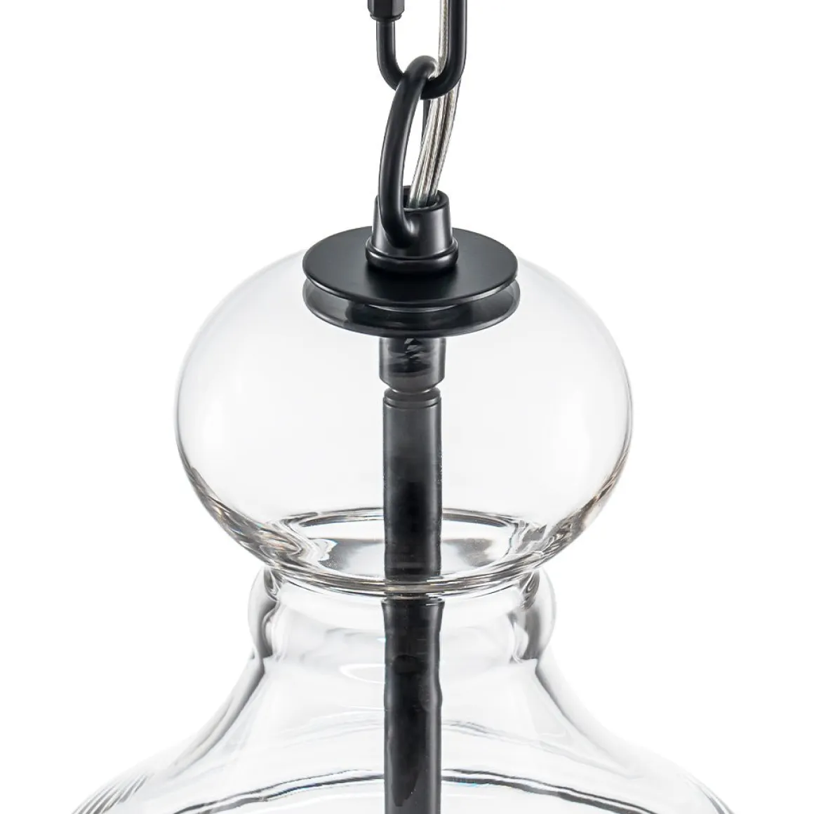 French Farmhouse 1-Light Glass Bell Kitchen Pendant Light