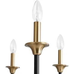 French Modern Iron 8-Light Candle Chandelier