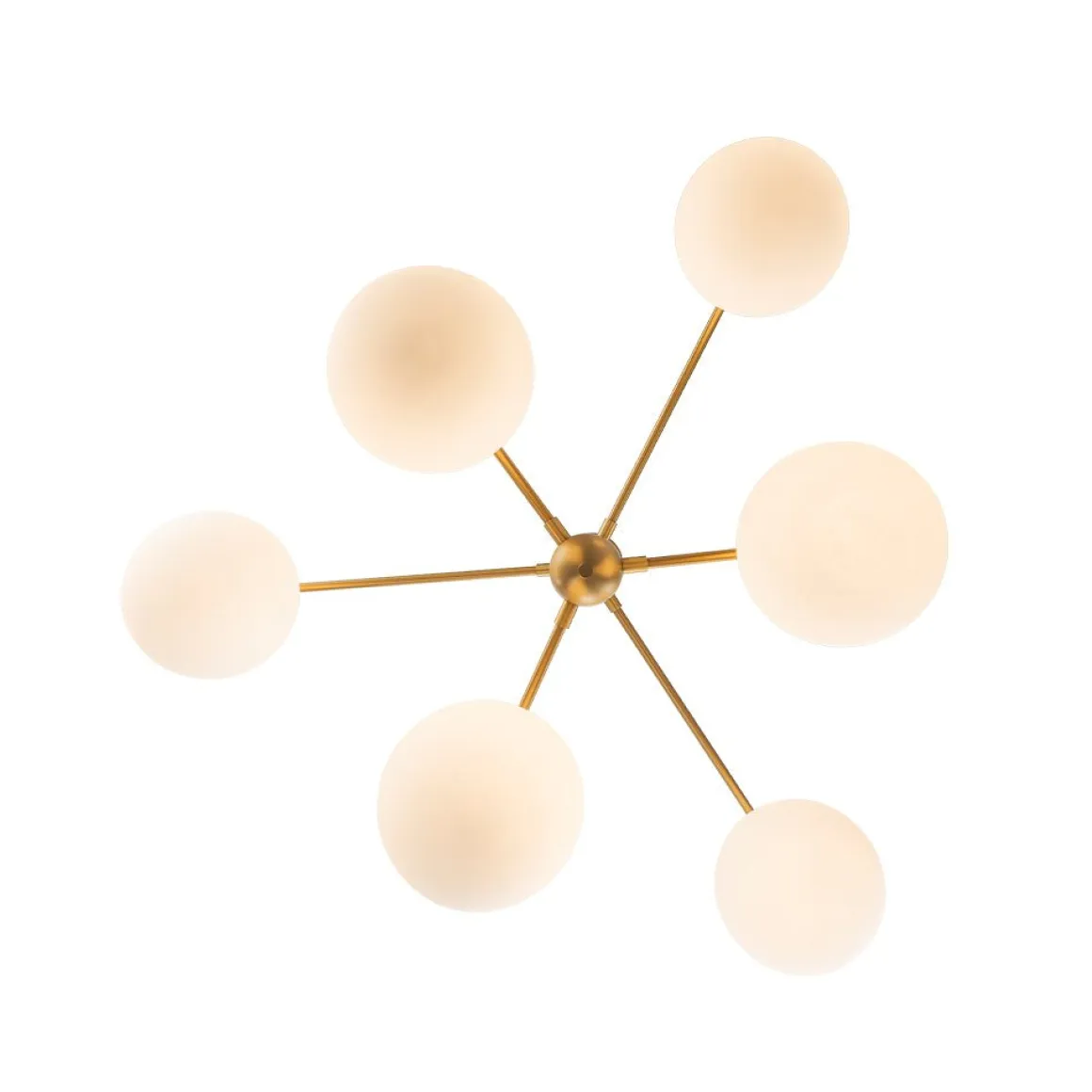 Funky Linear Sputnik Opal Glass Globe Tier Bubble Chandelier