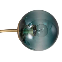 Glam Bloom 12-Light Blue Glass Bubble Semi Flush Chandelier