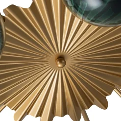Glam Bloom 12-Light Blue Glass Bubble Semi Flush Chandelier