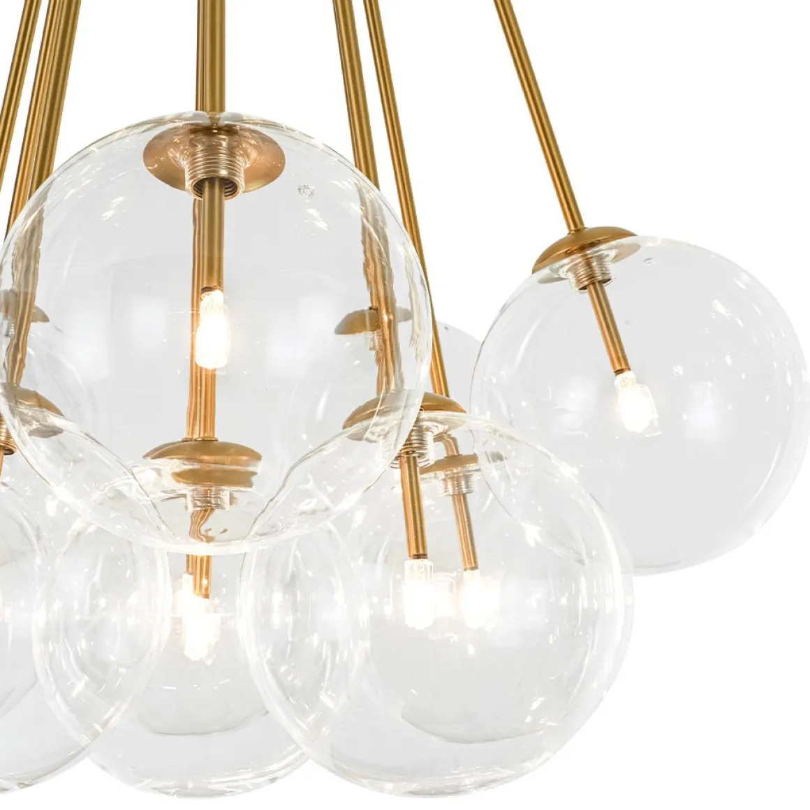 Glam Bouquet Cluster Glass Globe Bubble Ceiling Chandelier