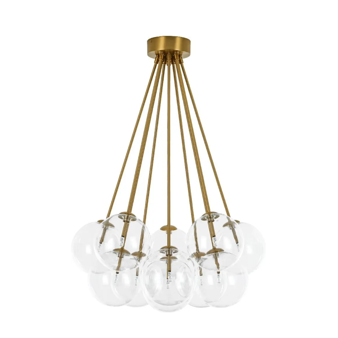 Glam Bouquet Cluster Glass Globe Bubble Ceiling Chandelier