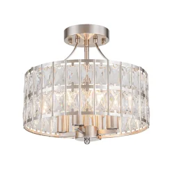 Glam 4-Light Drum Crystal Ceiling Light