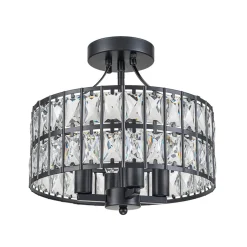 Glam 4-Light Drum Crystal Ceiling Light