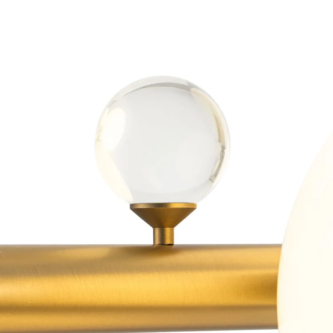 Glam 12-Light Shine Opal Glass Globe Linear Island Chandelier