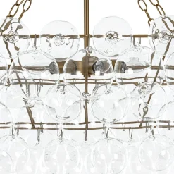 Glam 8-Light Tiered Clear Glass Bubble Island Chandelier