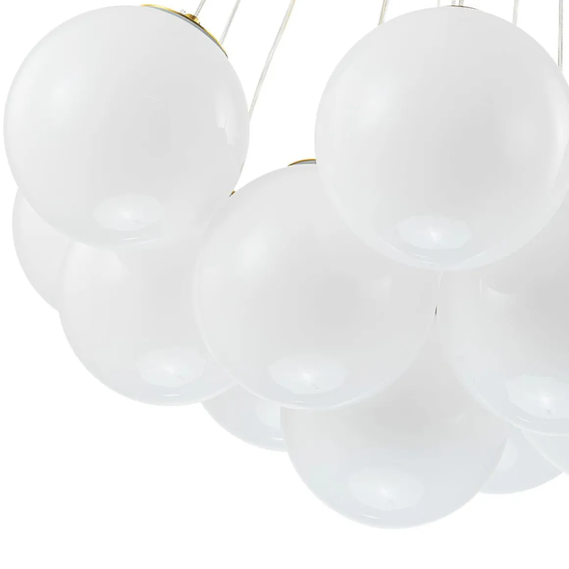 Glam Shine Opal Glass Globe Cluster Bubble Chandelier