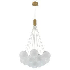 Glam Shine Opal Glass Globe Cluster Bubble Chandelier