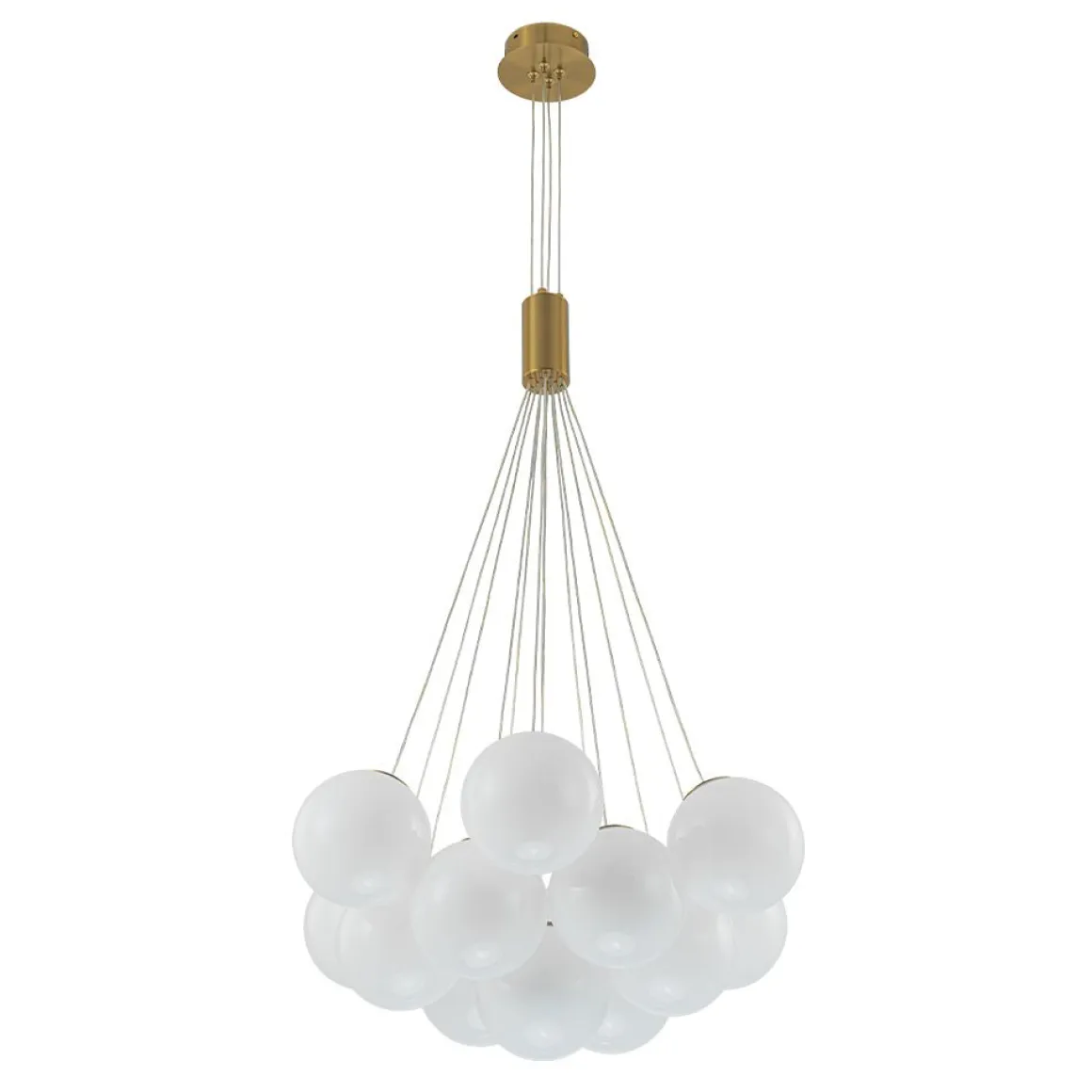 Glam Shine Opal Glass Globe Cluster Bubble Chandelier