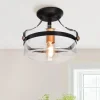 Glass Lantern Semi Flush Mount