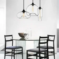 Glass Linear 3-light Island Pendant