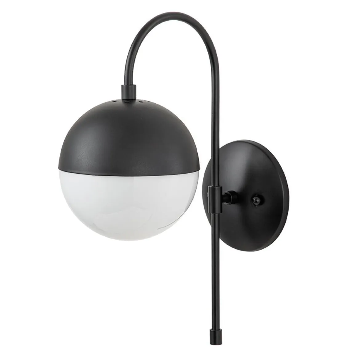 Goose Arm Globe Wall Sconce