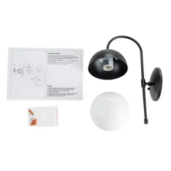 Goose Arm Globe Wall Sconce