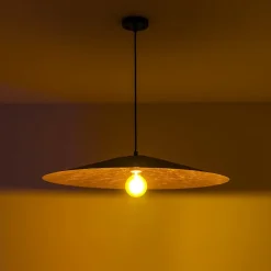 Industrial Oversized Iron Flat Cone Kitchen Pendant Light