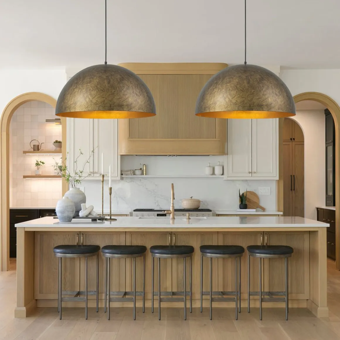 Industrial Oversized Large Metal Dome Pendant Light