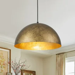 Industrial Oversized Large Metal Dome Pendant Light