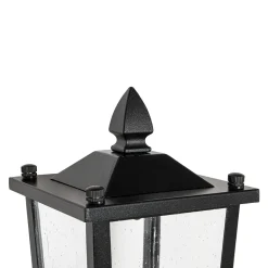 IP23 Black Manor 1-Light Lantern Outdoor Wall Sconce