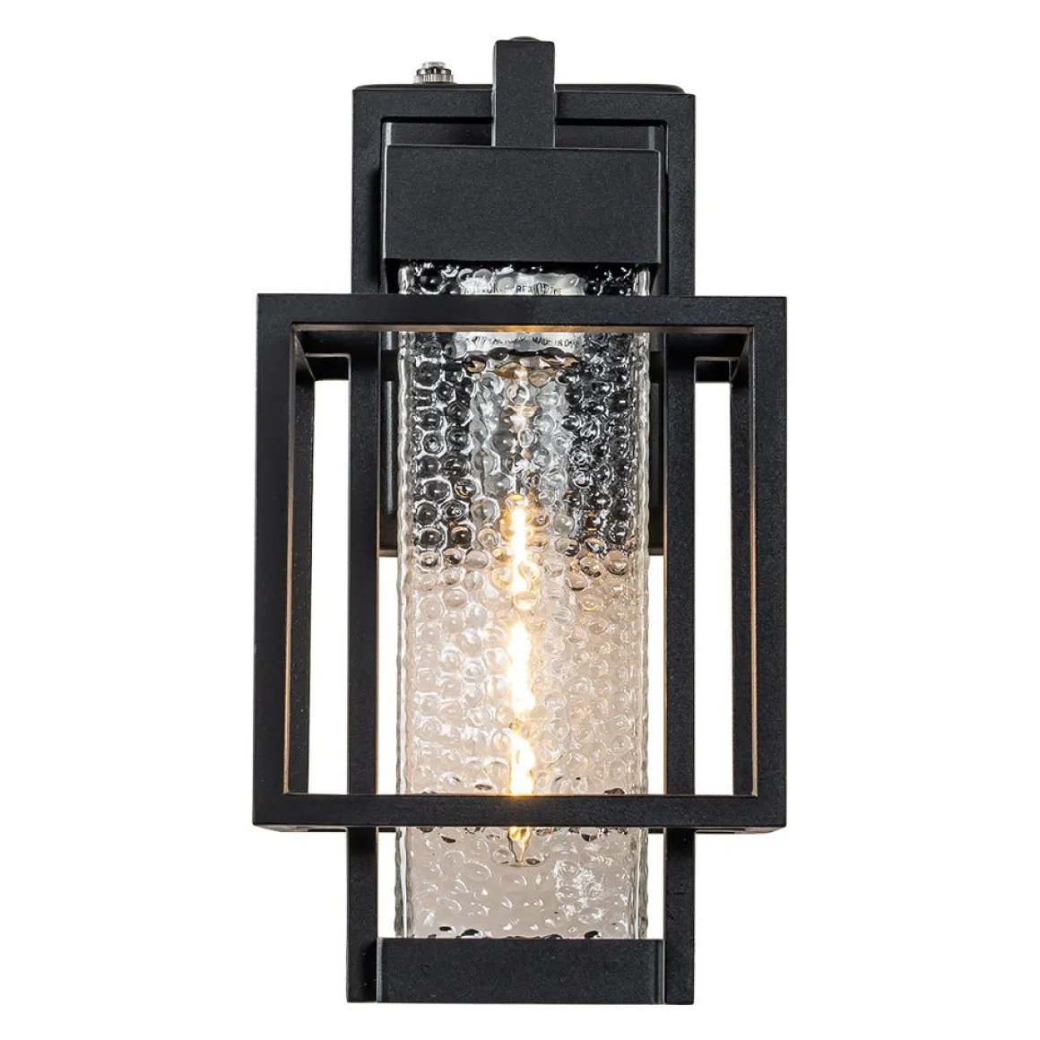 IP23 Black Waterproof 1-Light Square Cage Outdoor Wall Sconce