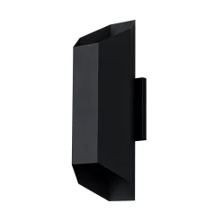IP54 Up and Down Black Geometric Tube LED Outdoor Wall Light