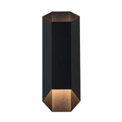 IP54 Up and Down Black Geometric Tube LED Outdoor Wall Light