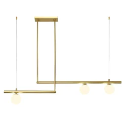 Kitchen Island Glass Globe Linear Chandelier
