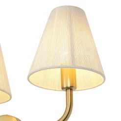 3-Light Beige Woven Thread Conical Vanity Wall Sconce