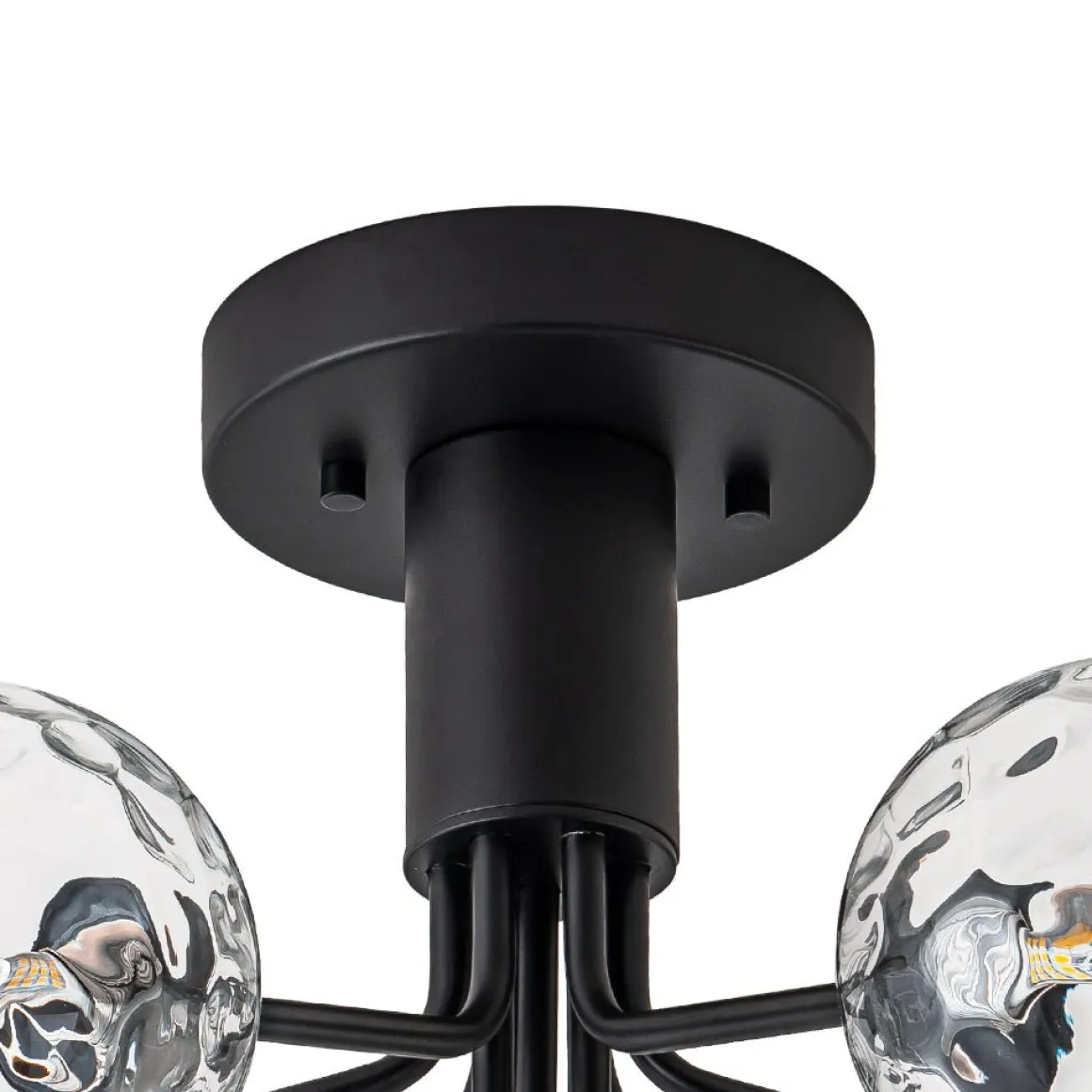 9-Light Bloom Water Glass Globe Tiered Sputnik Ceiling Light