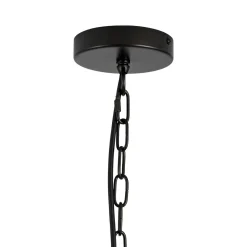 3-Light Candle Style Large Fabric Drum Cage Chandelier