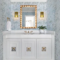 1-Light Clear Glass Cylinder Bathroom Vanity Wall Sconce