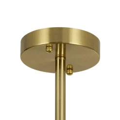 3-Light Clear Glass Globe Sputnik Semi Flush Mount