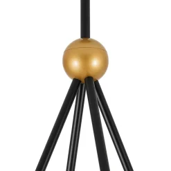 4-Light Cluster White Fabric Cone Shade Chandelier