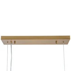 8-Light Color Tinted Glass Globe Bubble Linear Island Chandelier