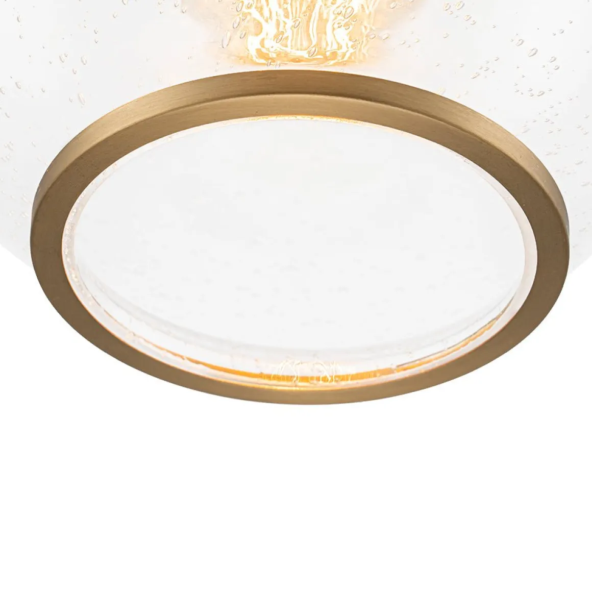 1-Light Corded Seeded Glass Globe Kitchen Pendant Light