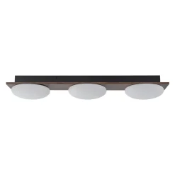 3-Light Dimmable LED Rustic Linear Flush Mount Light
