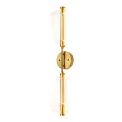 2-Light Dimmable LED Up Down Conical Vanity Wall Sconce