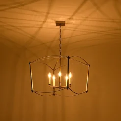 5-light French Antique Candle Style Lantern Pendant Chandelier