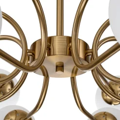 16-Light Frosted Glass Globe Bubble Sputnik Chandelier