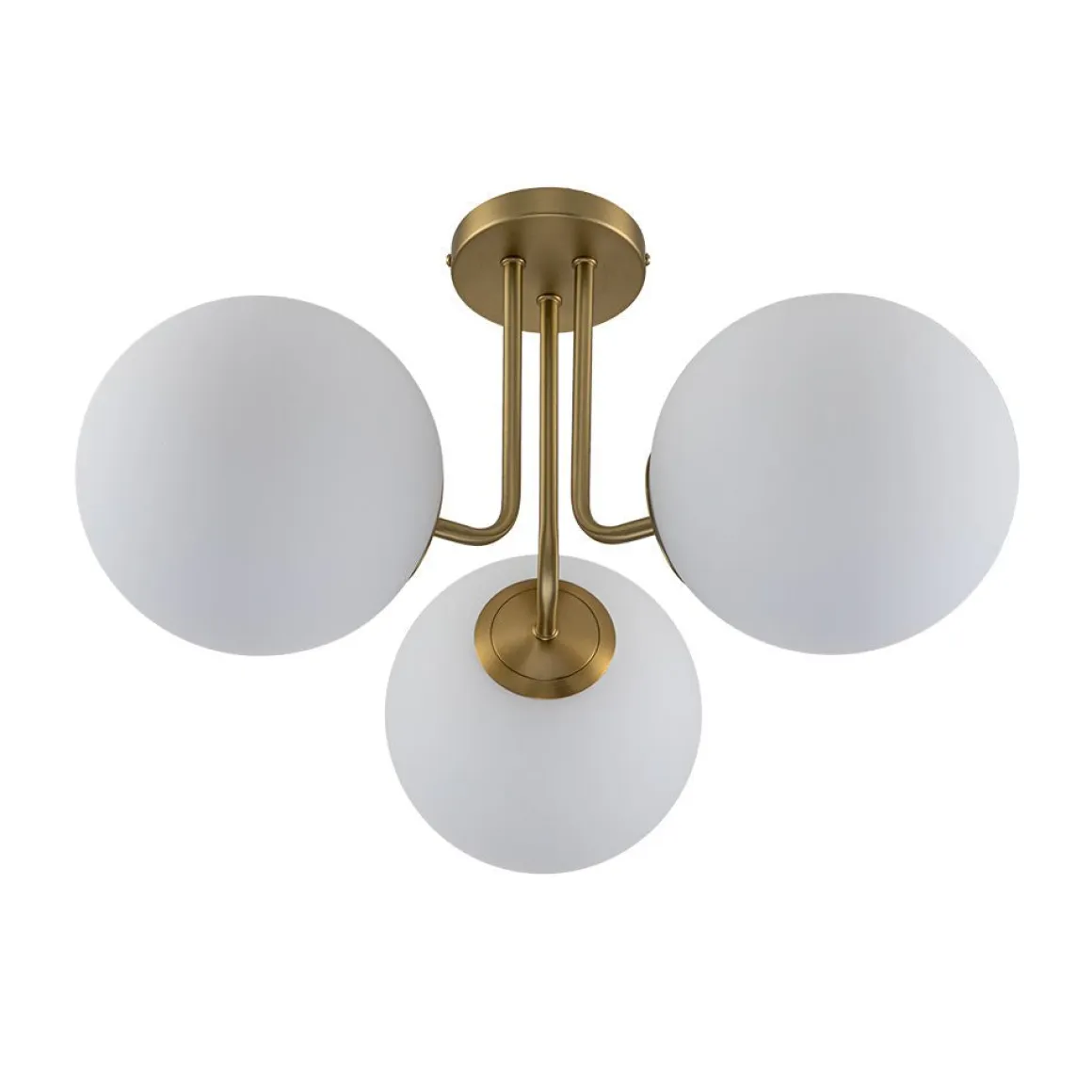 3-Light Frosted Glass Globe Ceiling Light