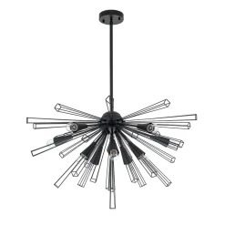 10-Light Geometric Sputnik Sunburst Chandelier