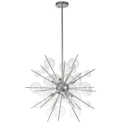 6-Light Glass Globe Bubble Sputnik Sunburst Chandelier