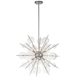 6-Light Glass Globe Bubble Sputnik Sunburst Chandelier