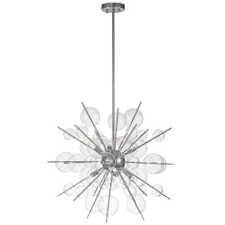 6-Light Glass Globe Bubble Sputnik Sunburst Chandelier