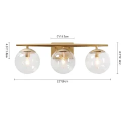 3-light Globe Vanity Wall Light