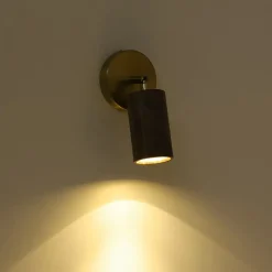 1-Light GU10 Adjustable Wooden Ceiling Spotlight Track Light