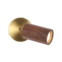 1-Light GU10 Adjustable Wooden Ceiling Spotlight Track Light